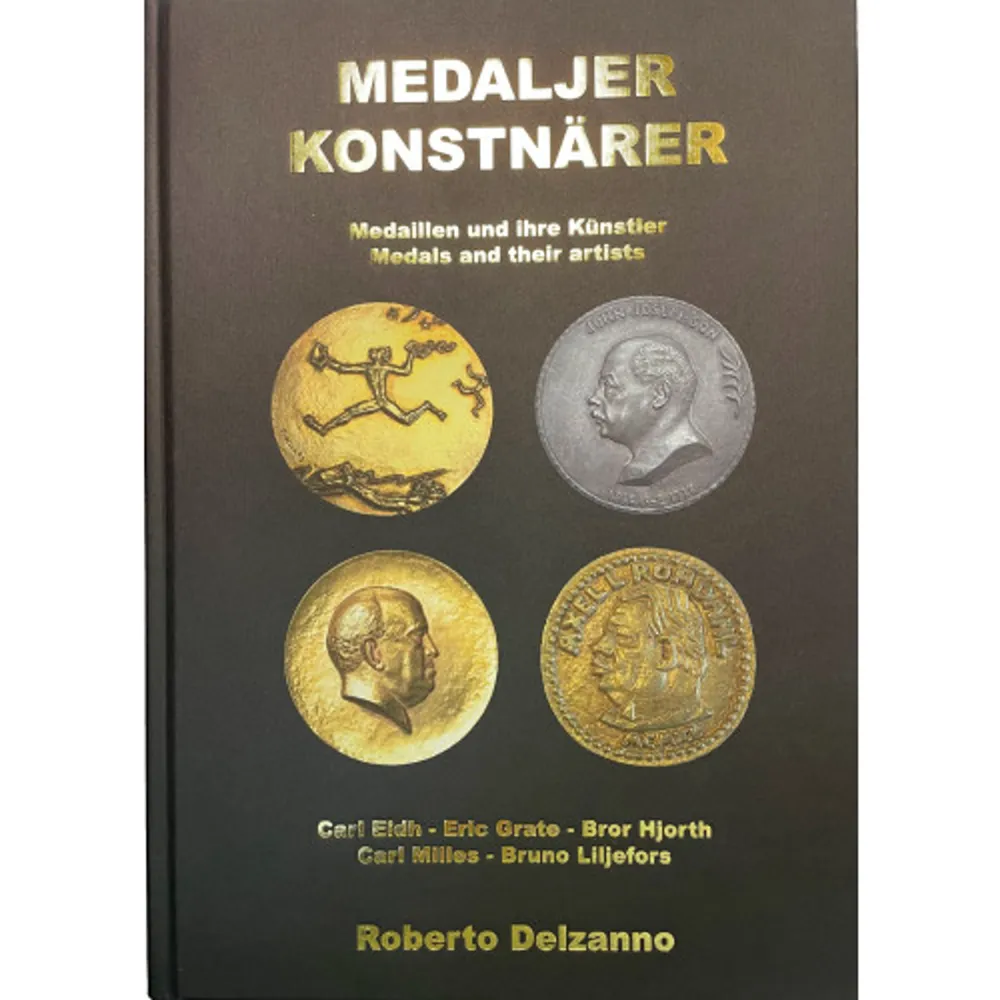 Medaljer och Konstnärer - En Banbrytande Skildring av Svenska Mästare Boken utgör en unik och omfattande beskrivning av medaljutgivningen, medaljkonsten och de historiska sammanhangen av följande konstnärers medaljproduktion: Carl Eldh, Eric Grate, Bror Hjorth, Carl Milles och Bruno Liljefors. Första gången någonsin ges en sammanhållen och ingående bild av dessa framstående konstnärers medaljproduktion. Bokens innehåll är resultatet av en systematisk dokumentation av varje konstnärs medaljverk, och den har berikats med värdefull information från Riksarkivet och Kungliga bibliotekets tidningsarkiv, vilket har tillfört insikter som tidigare var okända för vår nutid. Många tidigare obesvarade frågor och oklarheter har nu fått sina svar och blivit tydligt belysta. Biografier, samtida beskrivningar, fantastiska illustrationer och en mängd förstoringar och detaljbilder fyller bokens 421 sidor från pärm till pärm. Boken är trespråkig (svenska, tyska, engelska) och presenteras i färg och i A4-format. Boken har en avgörande betydelse för olika målgrupper: För allmänheten erbjuder den en möjlighet att fördjupa sig i den svenska medaljkonstens historia och utforska de konstnärliga verkens skönhet och historiska relevans. För samlare och entusiaster ger boken en värdefull resurs för att förstå och uppskatta dessa konstnärers medaljverk, sällsynthet och tillgänglighet. För forskare och akademiker är den en oumbärlig källa som öppnar nya vägar för studier och insikter inom området. Medaljer och Konstnärer är en bok som förenar konst, historia och kultur på ett sätt som är både informativt och inspirerande och kommer att ha en långvarig inverkan på förståelsen av den svenska konstens rika mångfald.    Format Inbunden   Omfång 421 sidor   Språk Svenska   Förlag Robertos Antik   Utgivningsdatum 2023-10-01   ISBN 9789163994708  . Böcker.