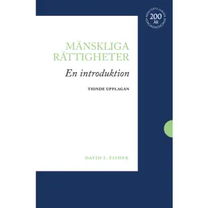 Mänskliga rättigheter behandlar det internationella skyddet för mänskliga rättigheter på såväl global som regional nivå. På global nivå presenteras Universal Declaration of Human Rights samt diverse FN-konventioner, inklusive sådana som behandlar folkmord, diskriminering och barnets rättigheter.På regional nivå står Europakonventionen i fokus, inklusive dess ställning i svensk rätt. Boken redogör också för de internationella instanser som ska se till att mänskliga rättigheter respekteras i praktiken. Europadomstolen ägnas därför särskild uppmärksamhet. Boken riktar sig i första hand till studenter på landets juristutbildningar men kan också med fördel användas på andra utbildningar där ämnet mänskliga rättigheter ingår.     Format Häftad   Omfång 106 sidor   Språk Svenska   Förlag Norstedts Juridik   Utgivningsdatum 2023-06-01   ISBN 9789139026945  