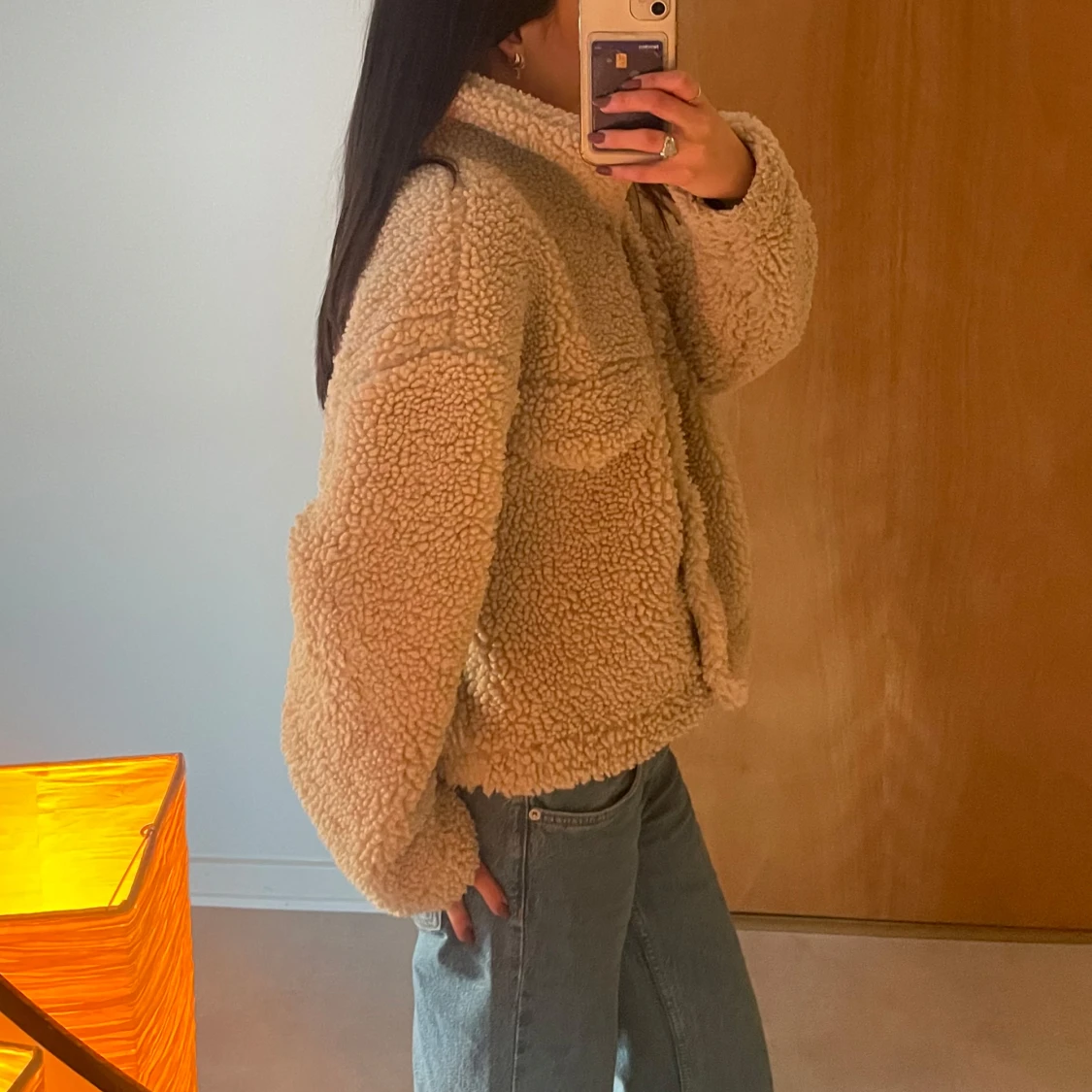 Beige teddyjacka från Gina - 91