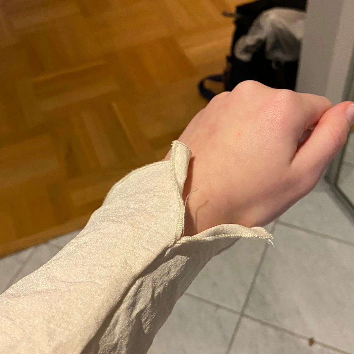 Beige långärmad topp - 93