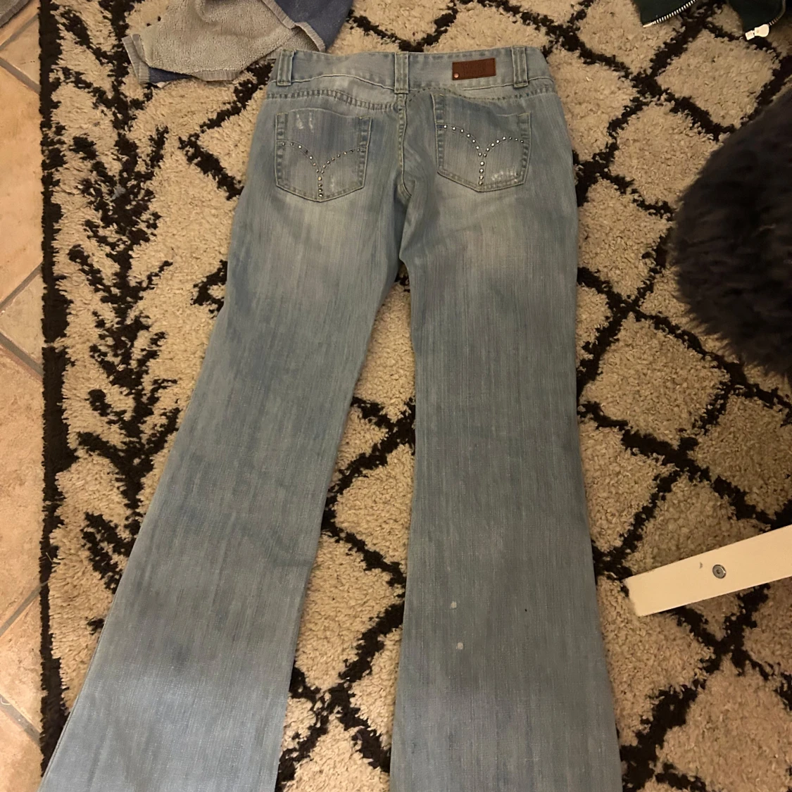 Blå bootcut jeans - 90
