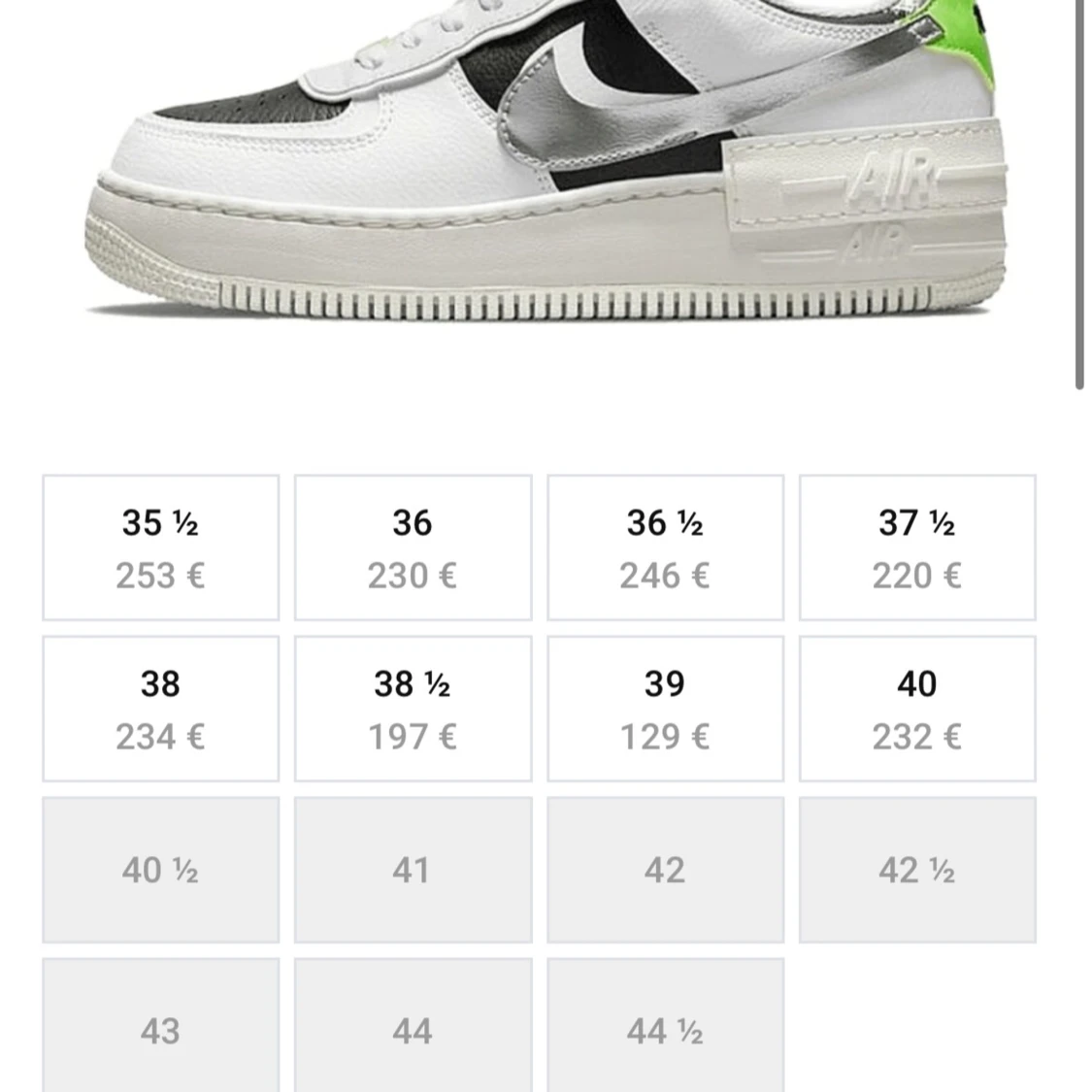 Nike Air Force sneakers med gröna detaljer - 93