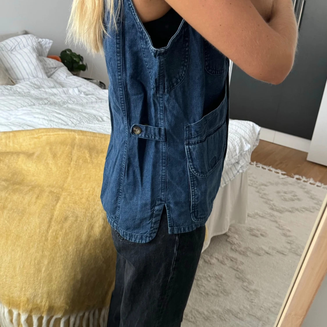 Oversized Jeansväst - 90