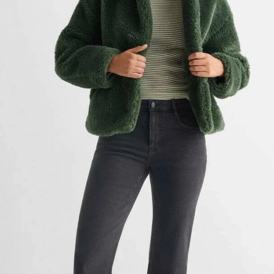 Grön teddyjacka - 90