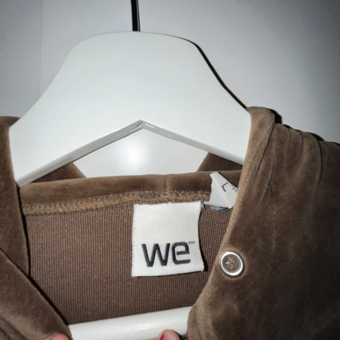 Brun velourjacka från WE - 90