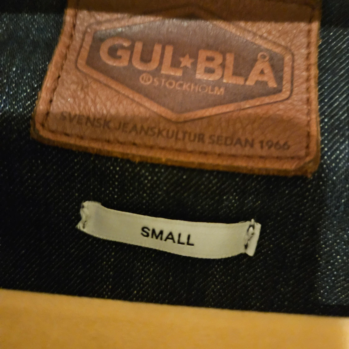 Mörkblå jeansjacka från Gul & Blå - 92