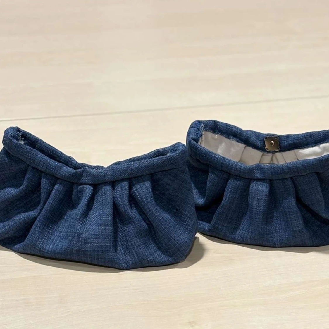 Blå clutchväska i denim tyg  - 90