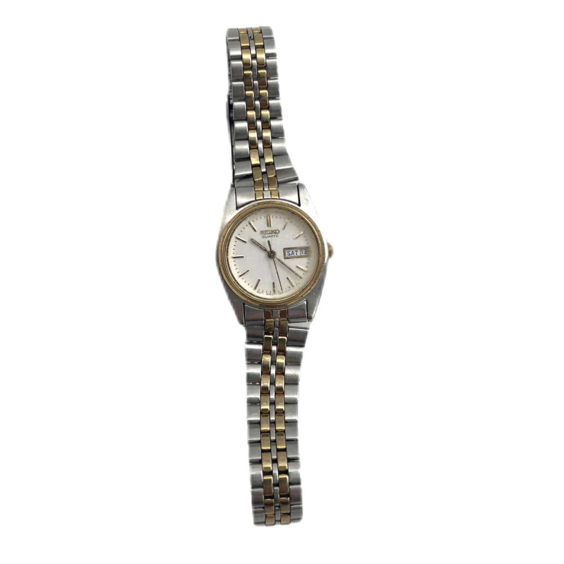 Isolde- Tvåfärgad klocka med länkarmband - 1