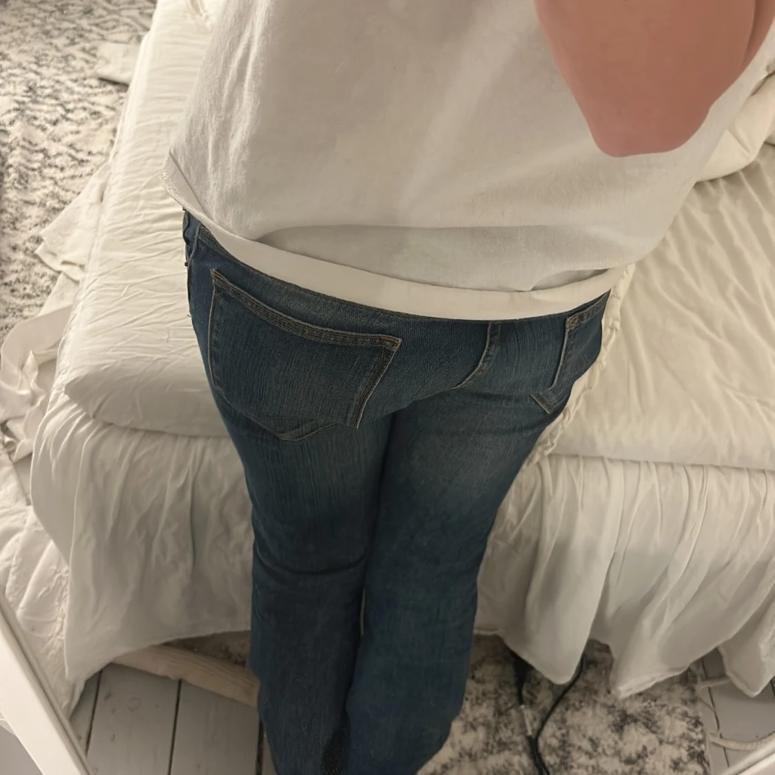 Blå bootcut jeans - 93