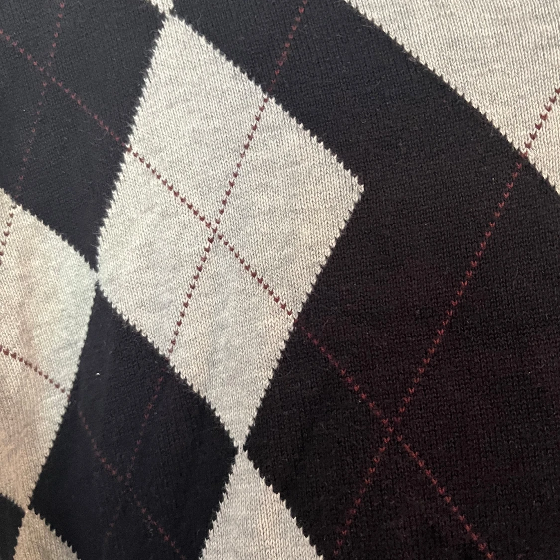  Rutig stickad tröja - 90