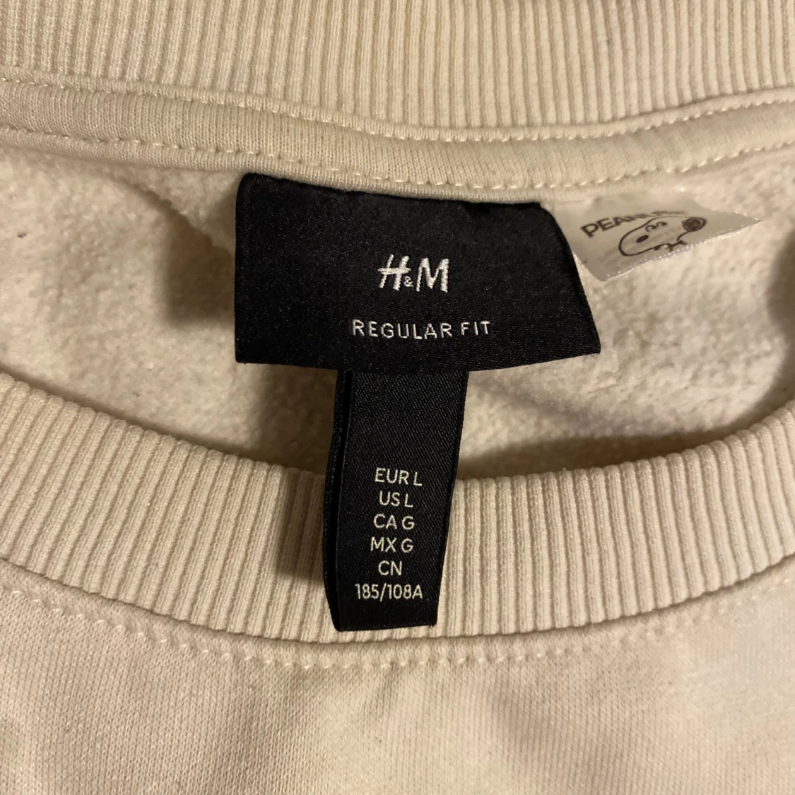 Beige/vit Peanuts tröja från H&M - 92