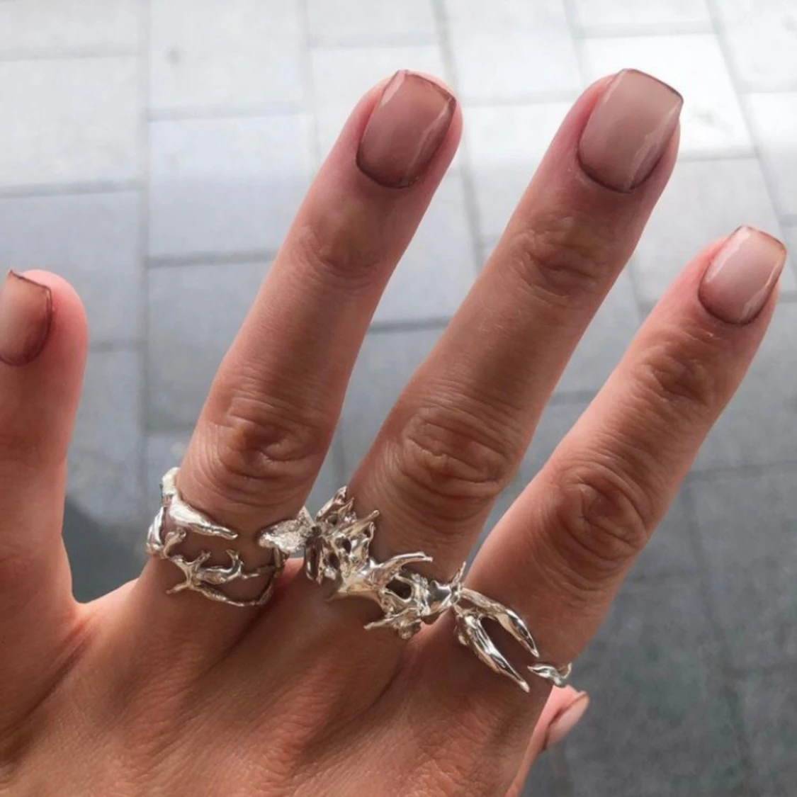 Handmade sterling silver ring  - 90