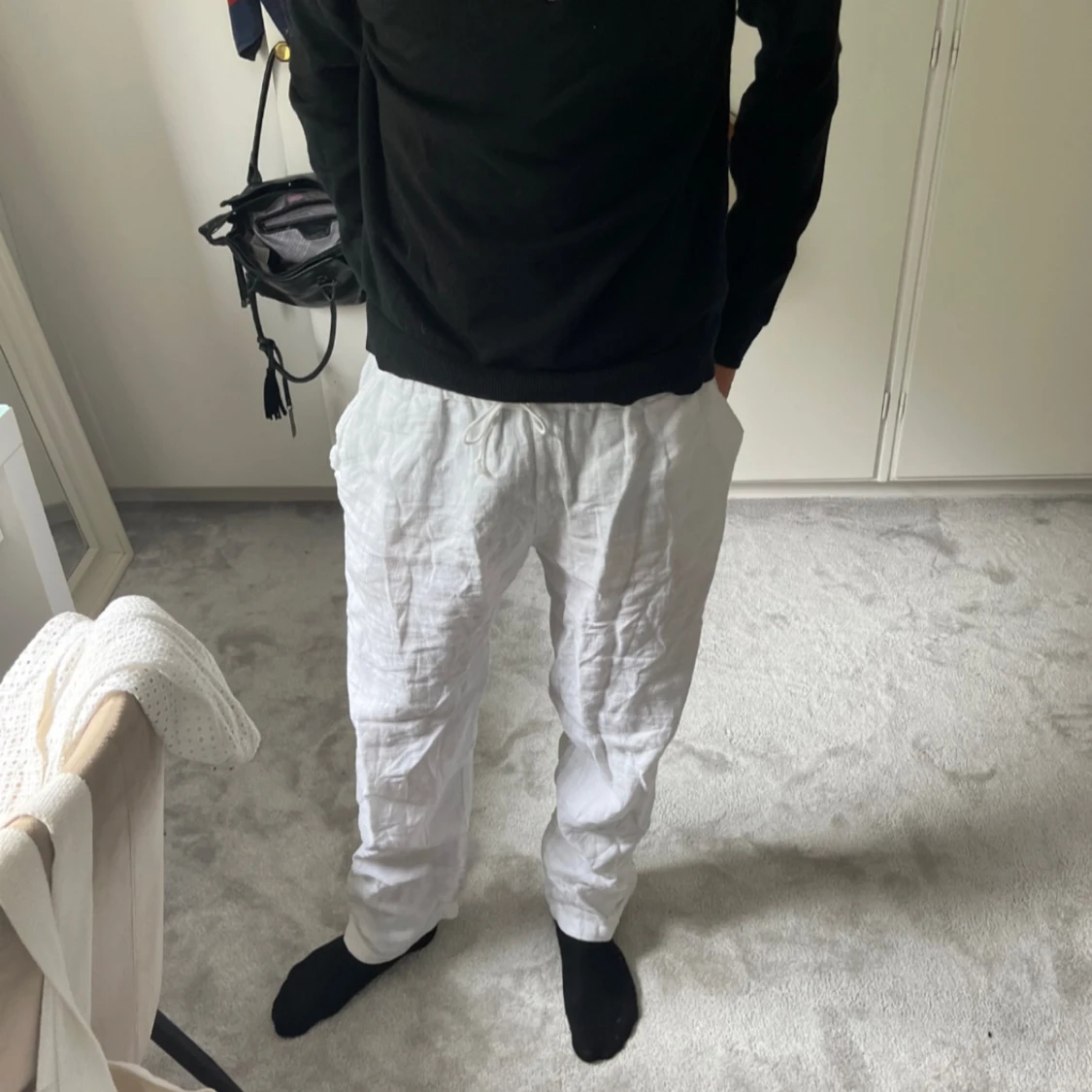 Vita Linnebyxor  - 91