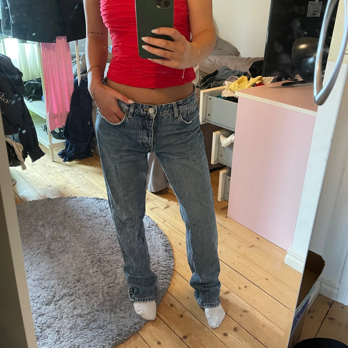 Mid rise jeans