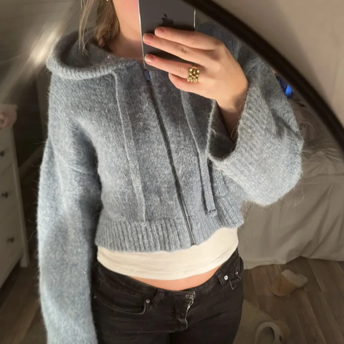 Jättesöt stickad kofta