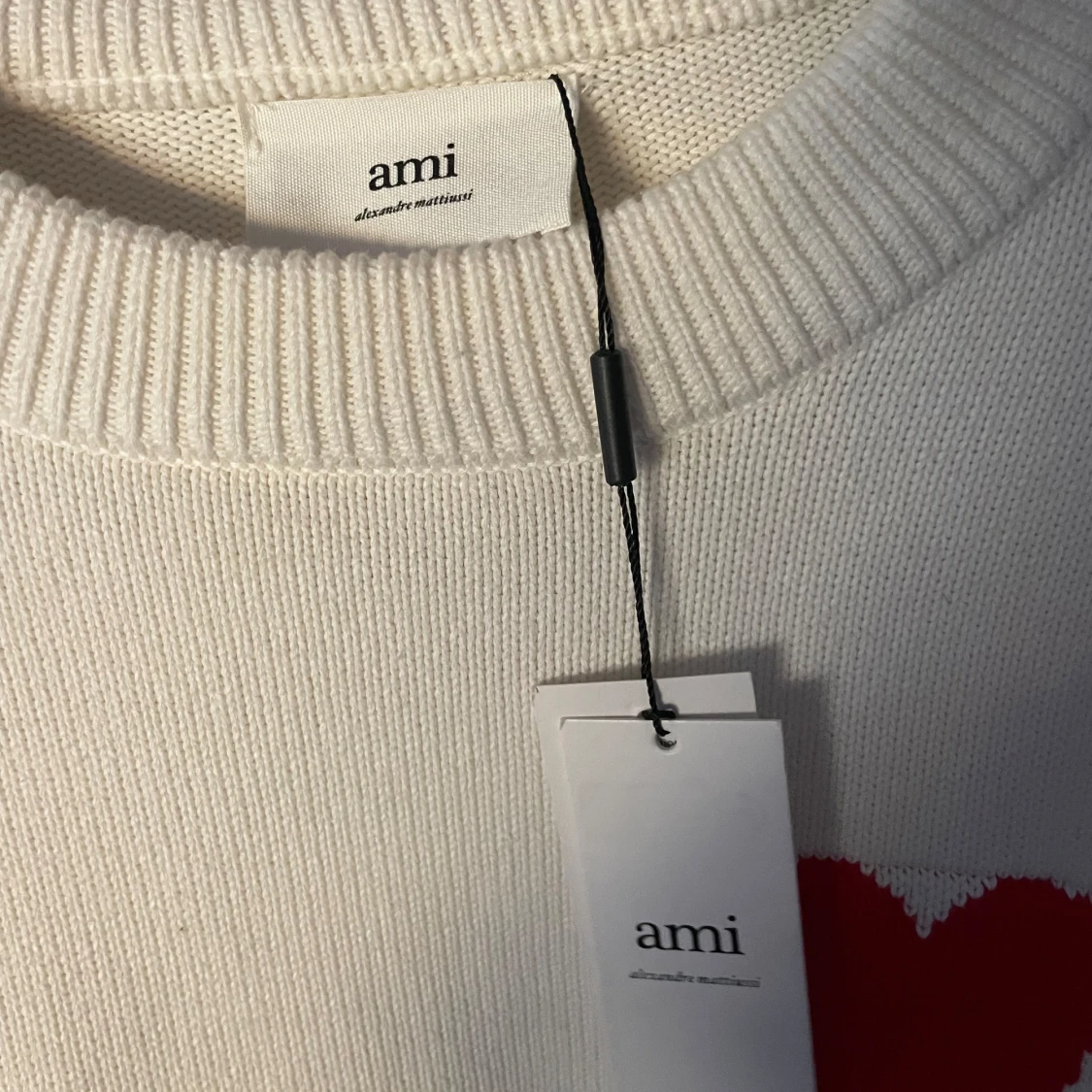 Vit stickad tröja från Ami - 90