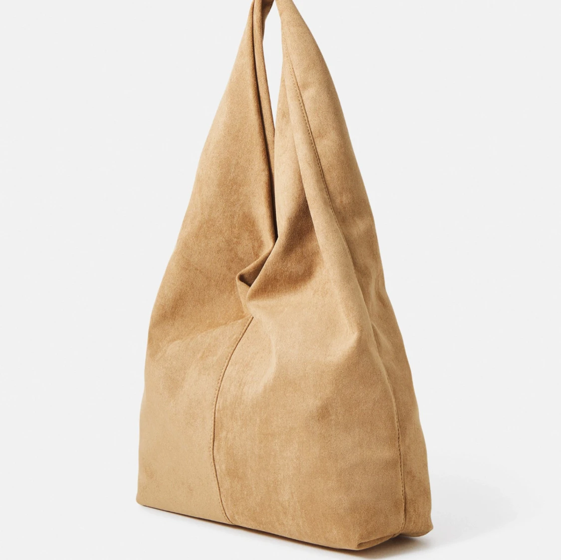 Beige axelväska i mocka - 90