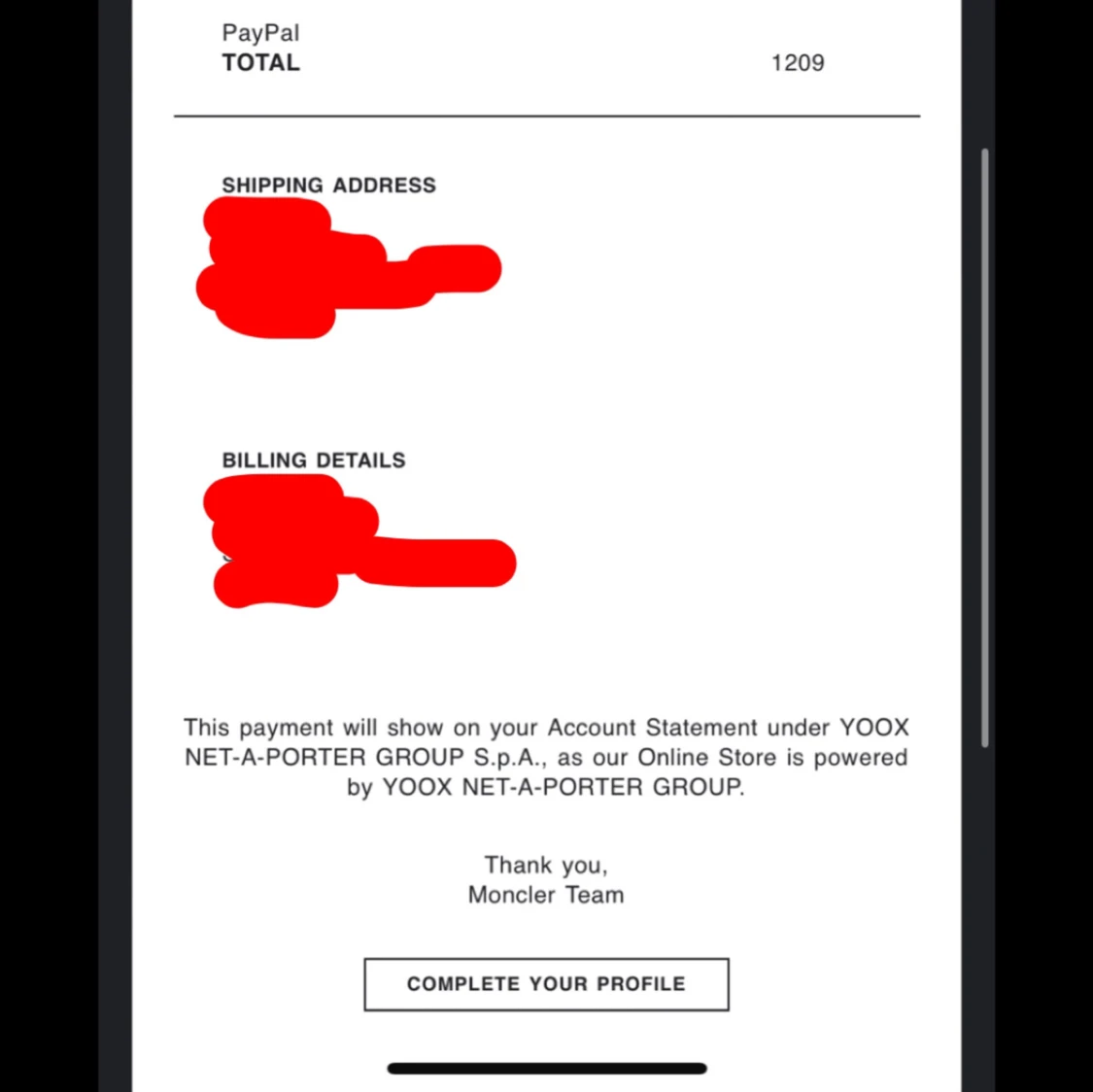 Mörkblå dunjacka från Moncler - 93