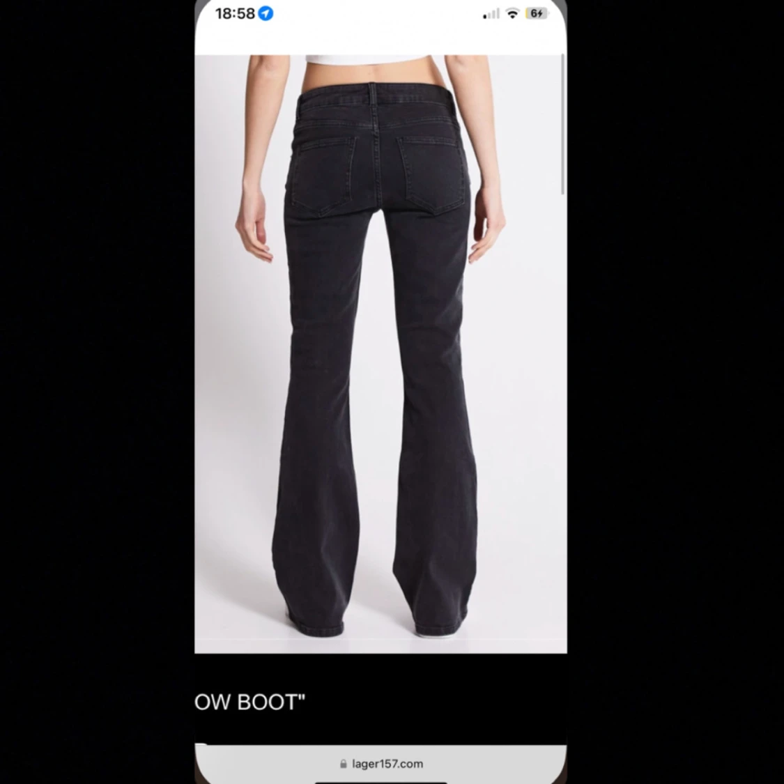 Svarta bootcut jeans - 90