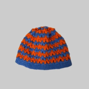 Randig retro handgjord mössa  - Gandhis och ny! 