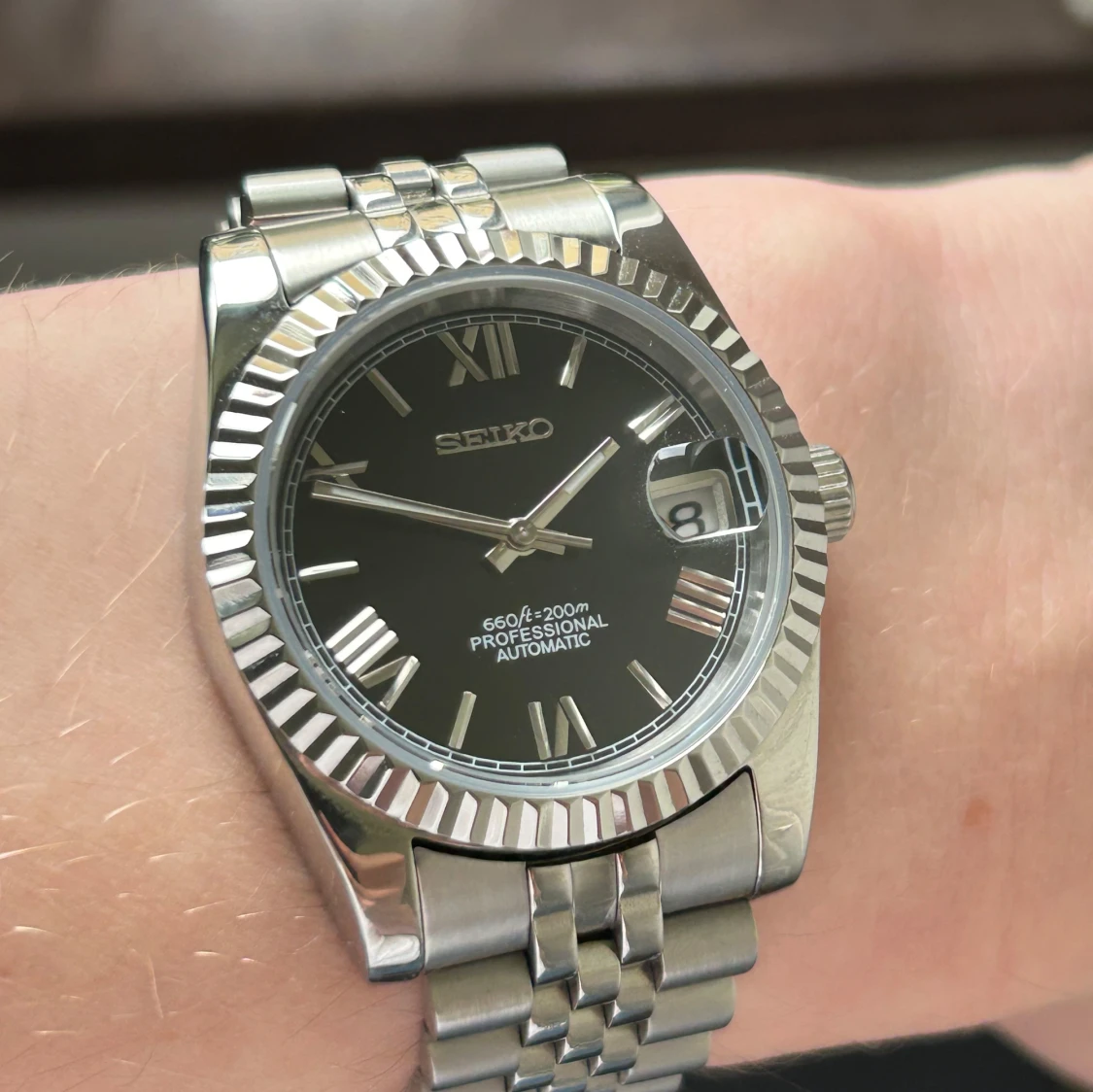 Seiko mod ”datejust” roman numerals 36mm - 90