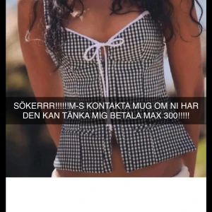 SÖKERR!!!! Rutig korsettt topp Zara - Söker en svartvit rutig korsett. KONTAKTS MIG OM DU SÄLJER EN SÅNN