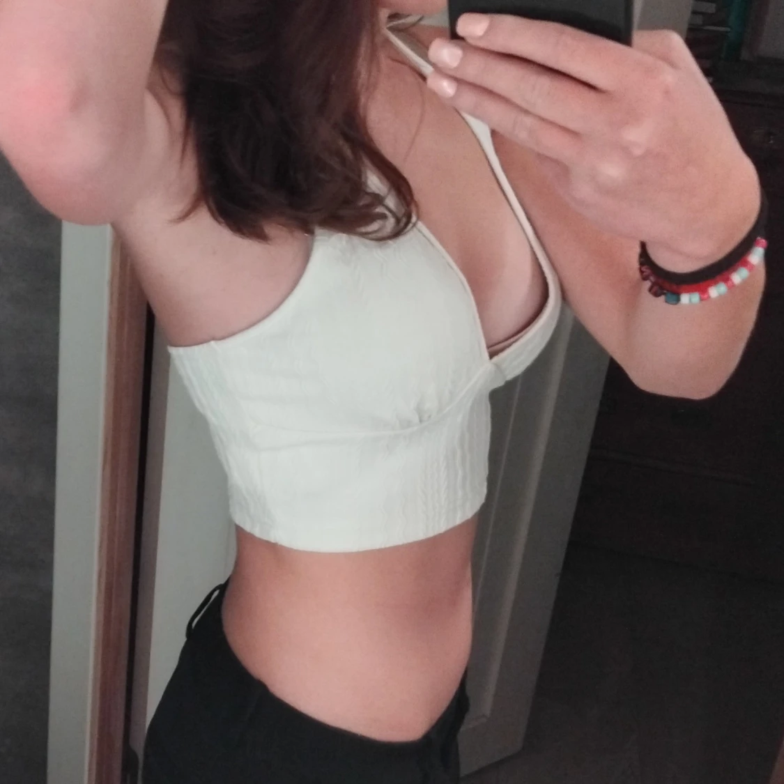 Vit ribbad linnetopp - 2