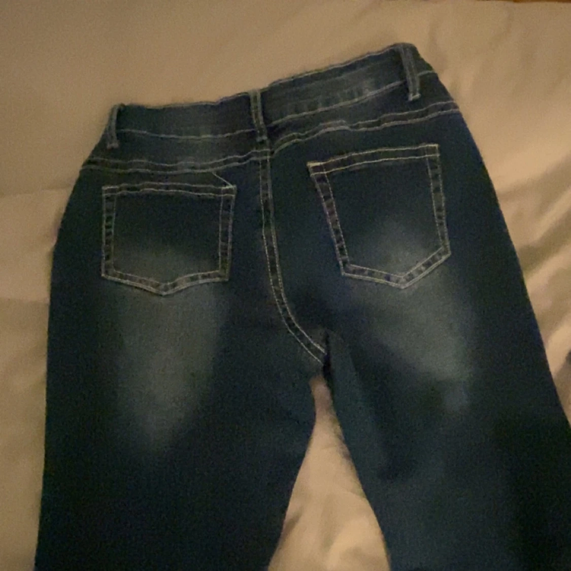 Blå bootcut jeans - 1