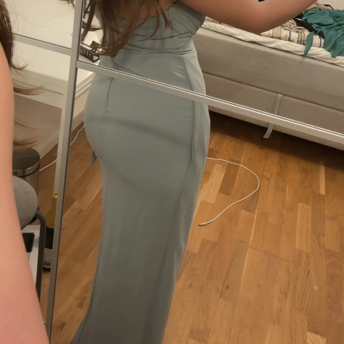 Salivgrön/mintgrön långklänning - 2