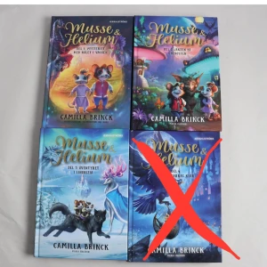 Barnböcker  - Det tre första Musse och Helium böckerna, alla är i nyskick. 