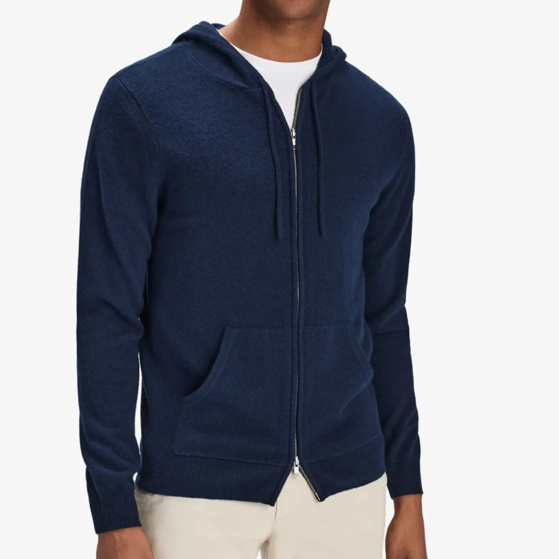 Blå kashmir hoodie från John Henric - 4