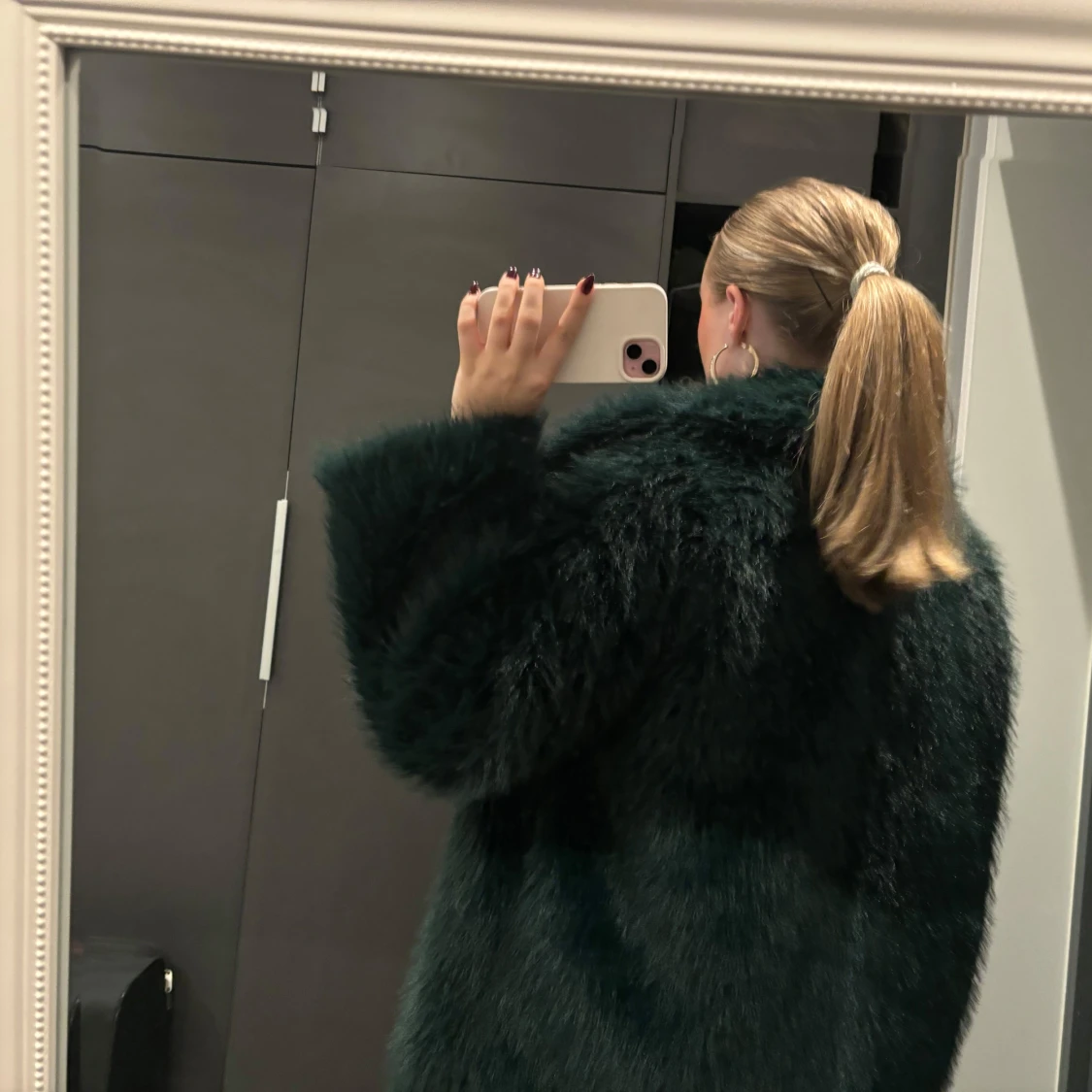 Grön pälsjacka  - 91