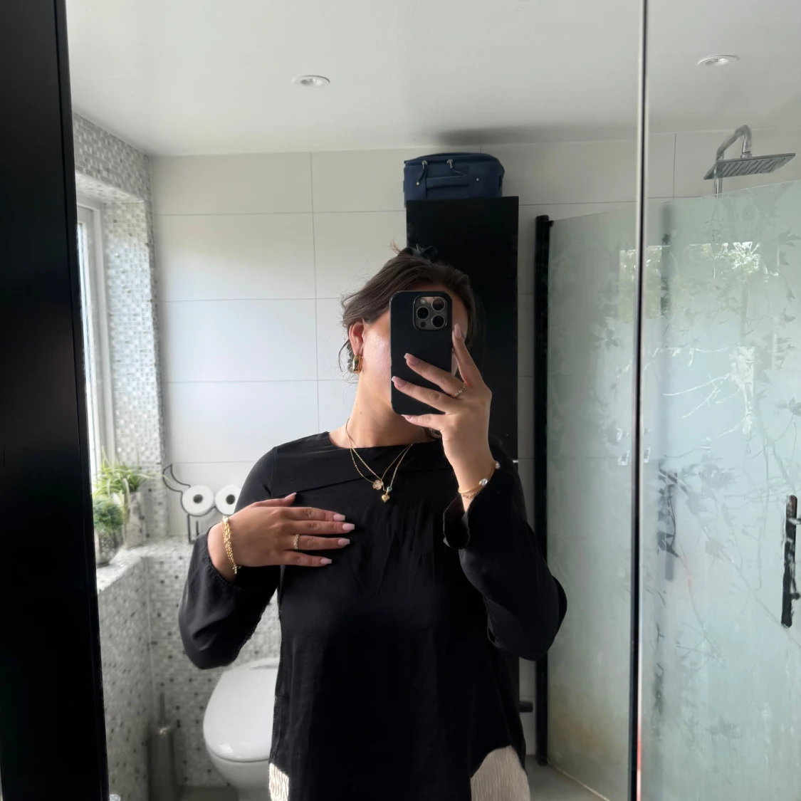 Blus med vida armar - 91