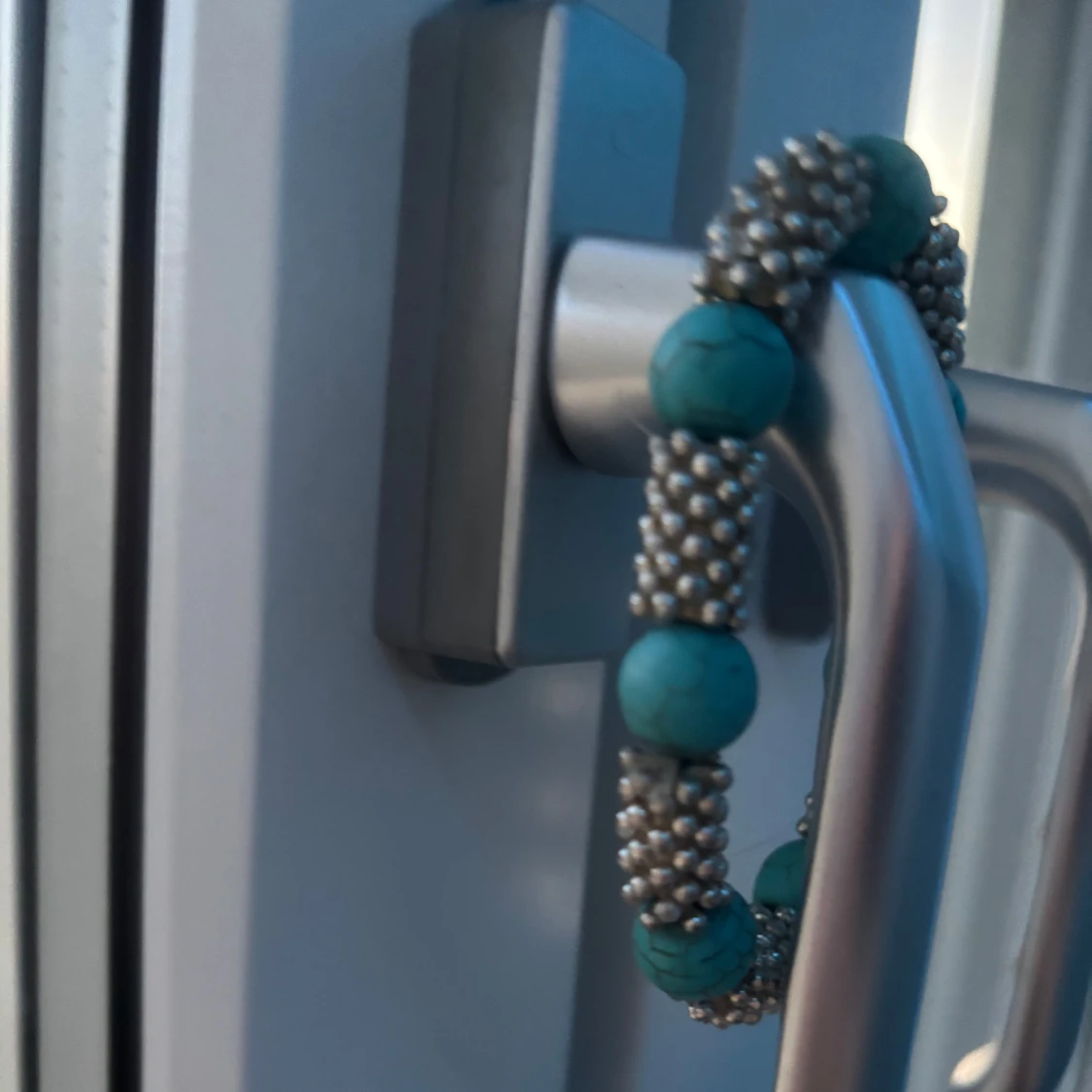 Turkost och silverfärgat armband - 3