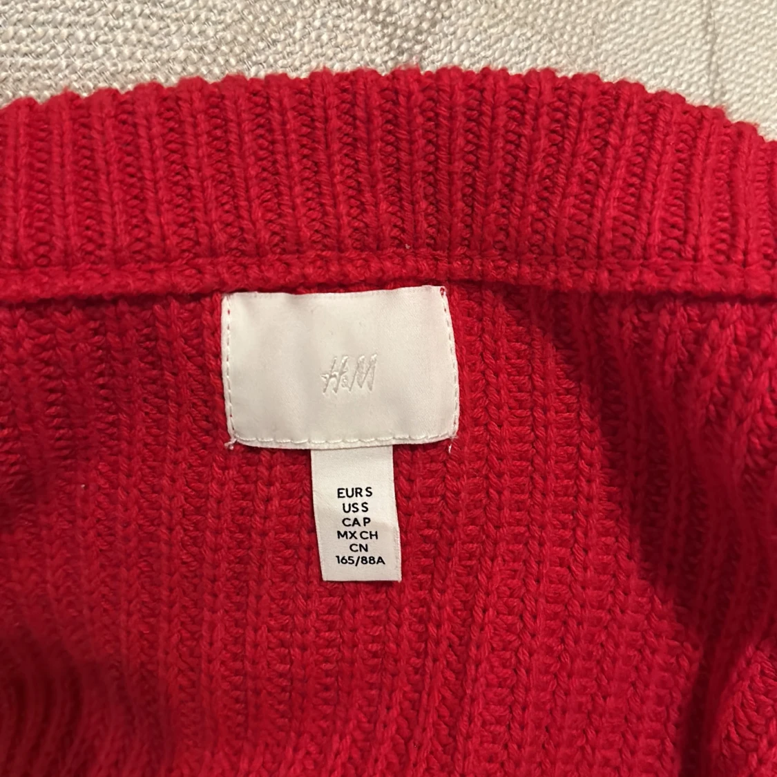 Röd stickad kofta från H&M - 2