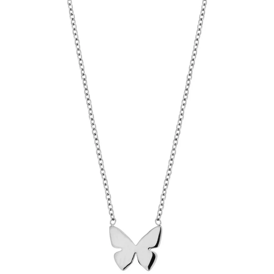 Silverhalsband med fjärilshänge