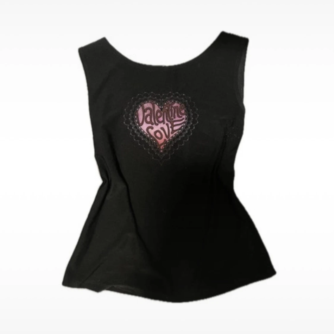 Vintage Glitter Svart Blus