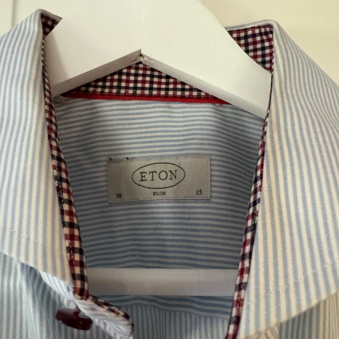 Pinstripe Eton skjorta - 90