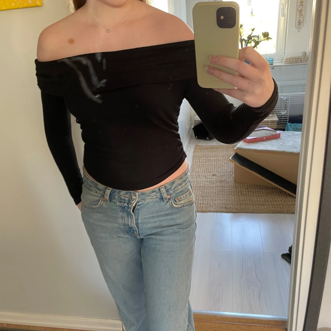 Svart offshoulder topp från Shein - 90