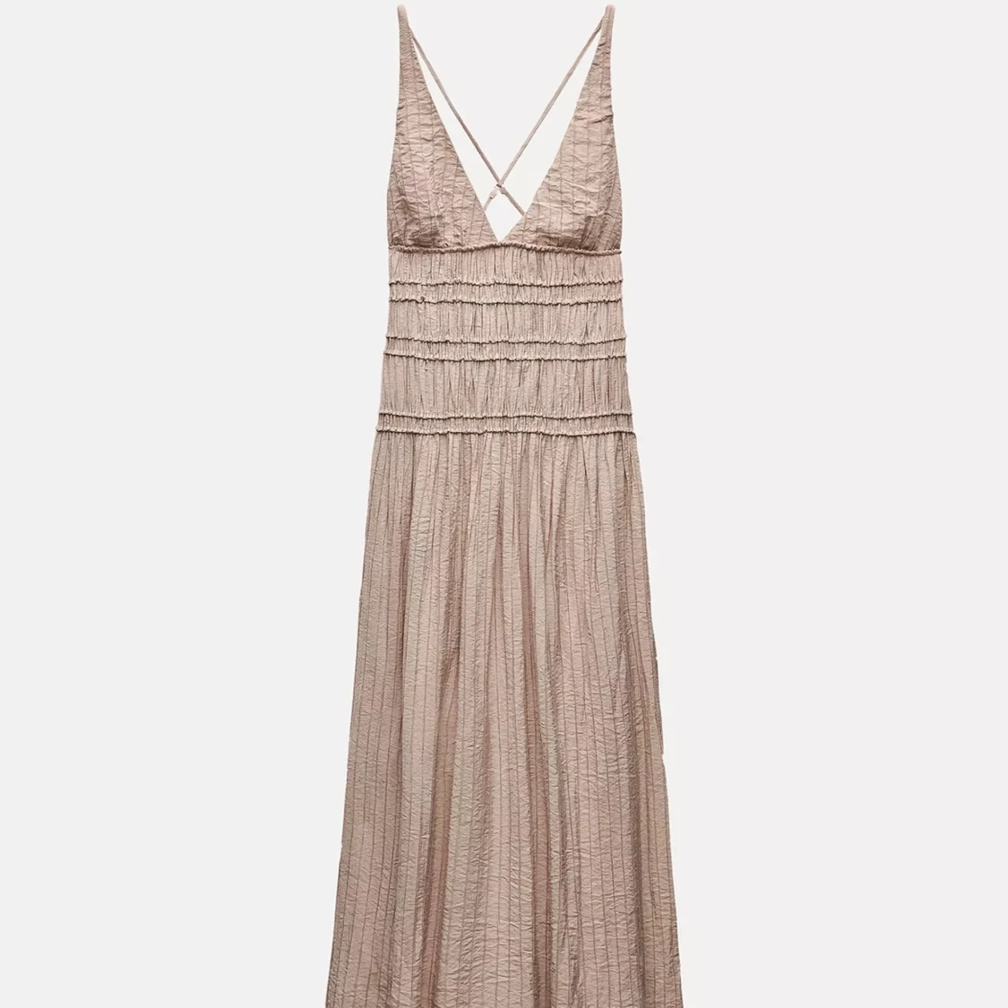 Ljusrosa långklänning från zara - 1