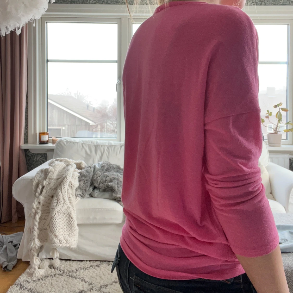 Rosa trekvartsärmad tröja från only - 2