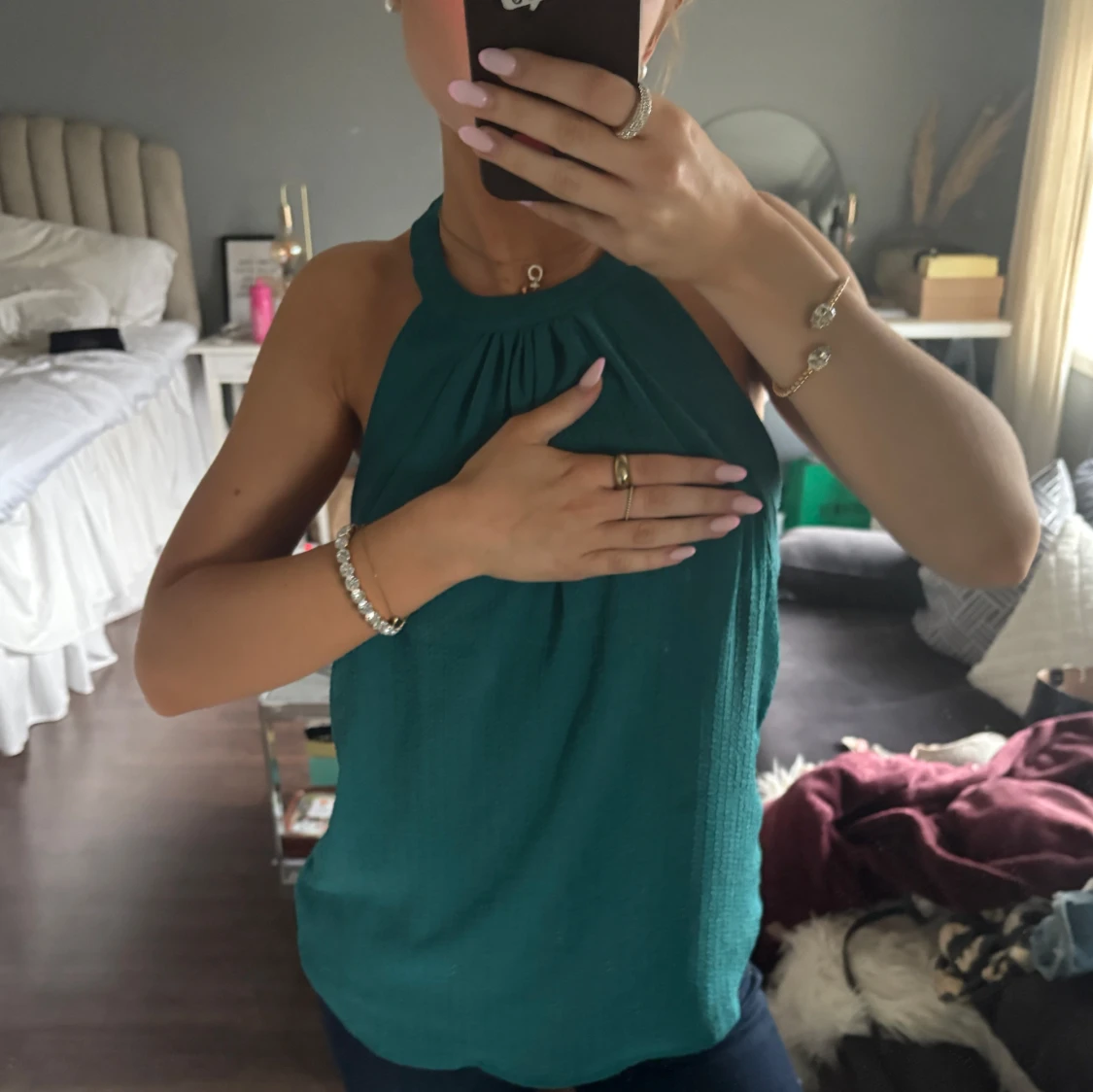 Grön ärmlös topp - sommar25