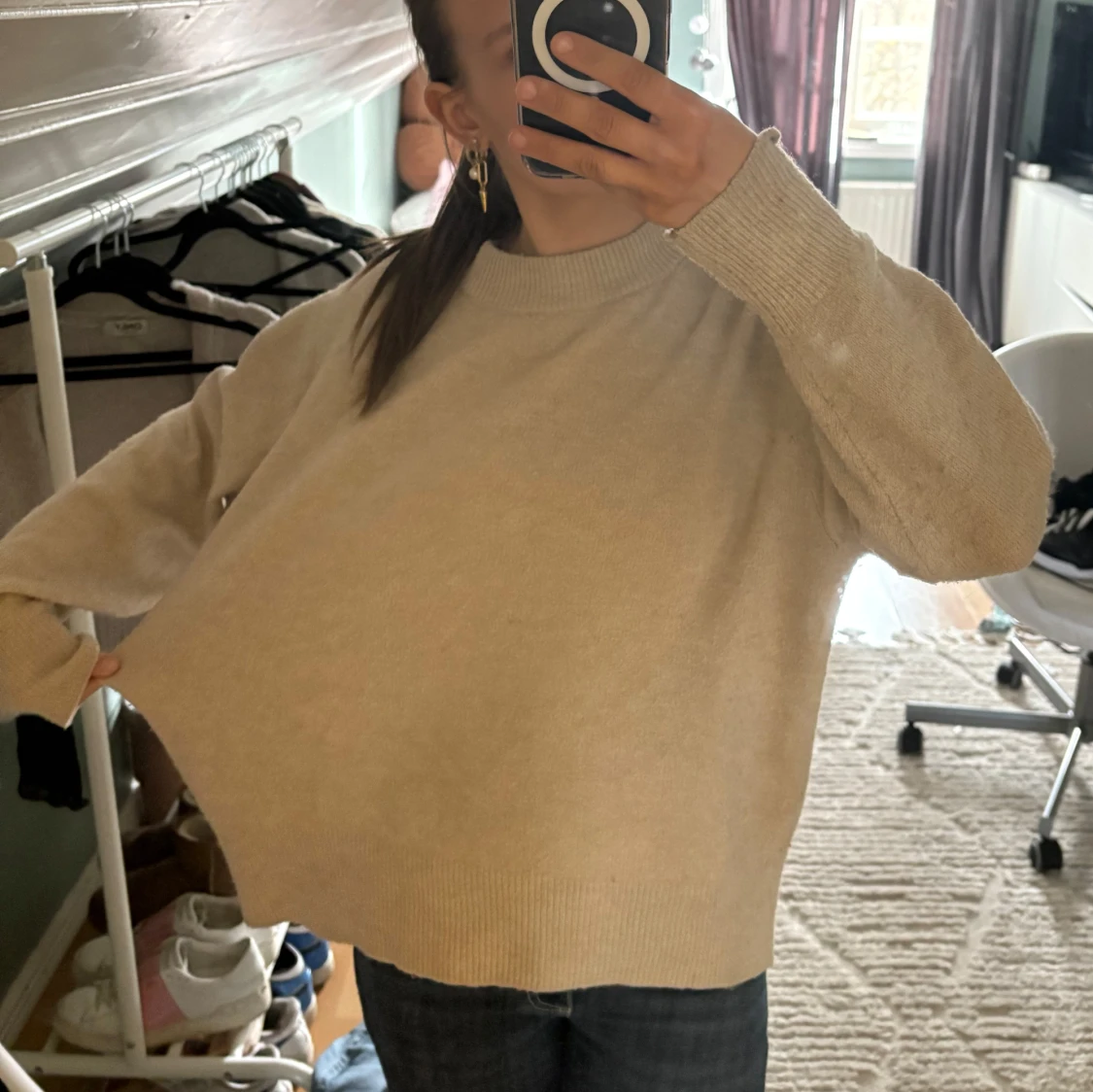 Beige stickad tröja från H&M - 1