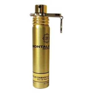 Montale Aoud Damascus Eau de Parfum - Säljer en lyxig Montale Aoud Damascus Eau de Parfum i en elegant guldflaska. Flaskan är 20 ml och har en praktisk sprayfunktion med en liten kedja som dekoration. Perfekt för att ha med sig i väskan och dofta fantastiskt hela dagen. Köp direkt eller ge prisförslag 💛 Har endast testat den så den är i princip oanvänd!