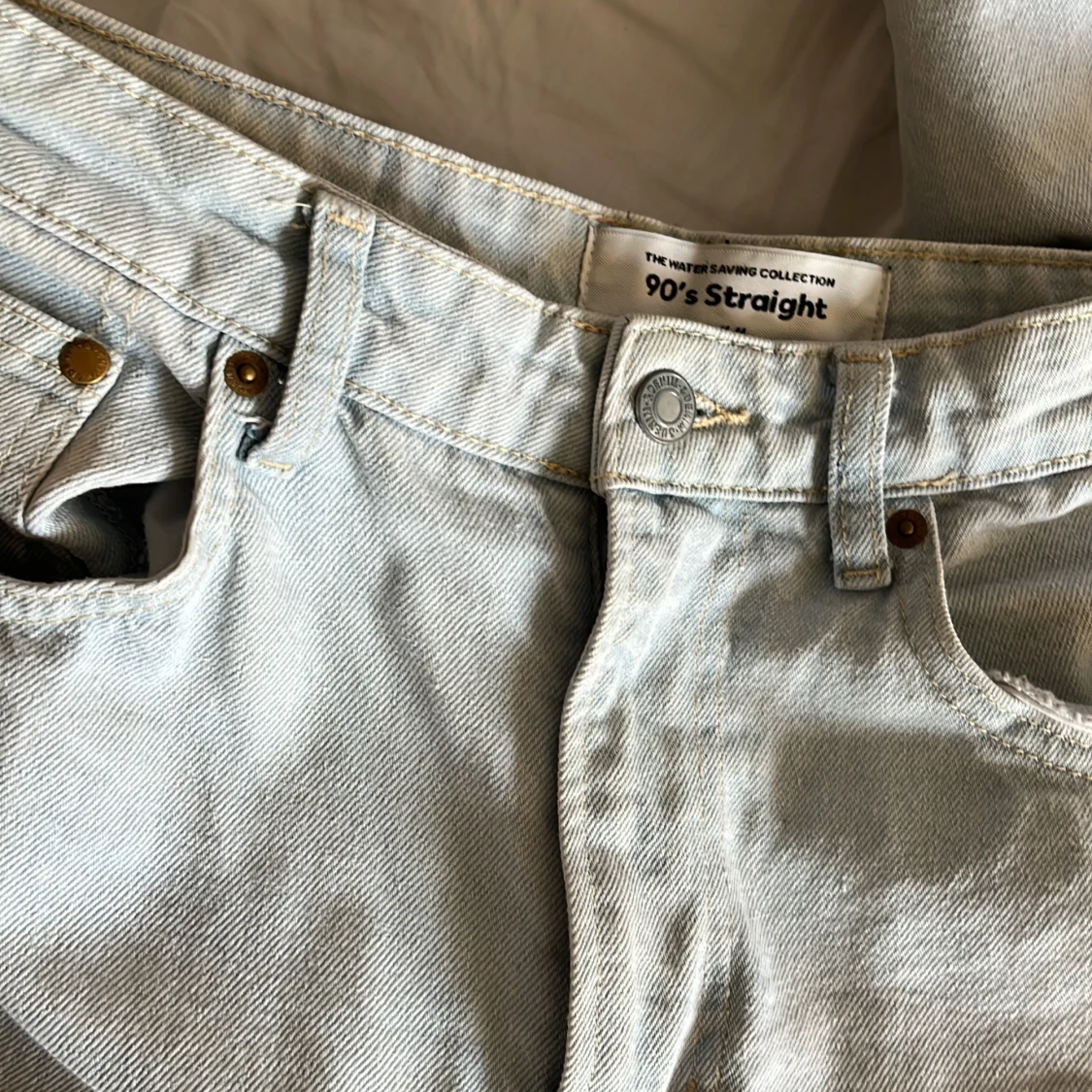 Ljusblå 90's Straight jeans från H&M - 93