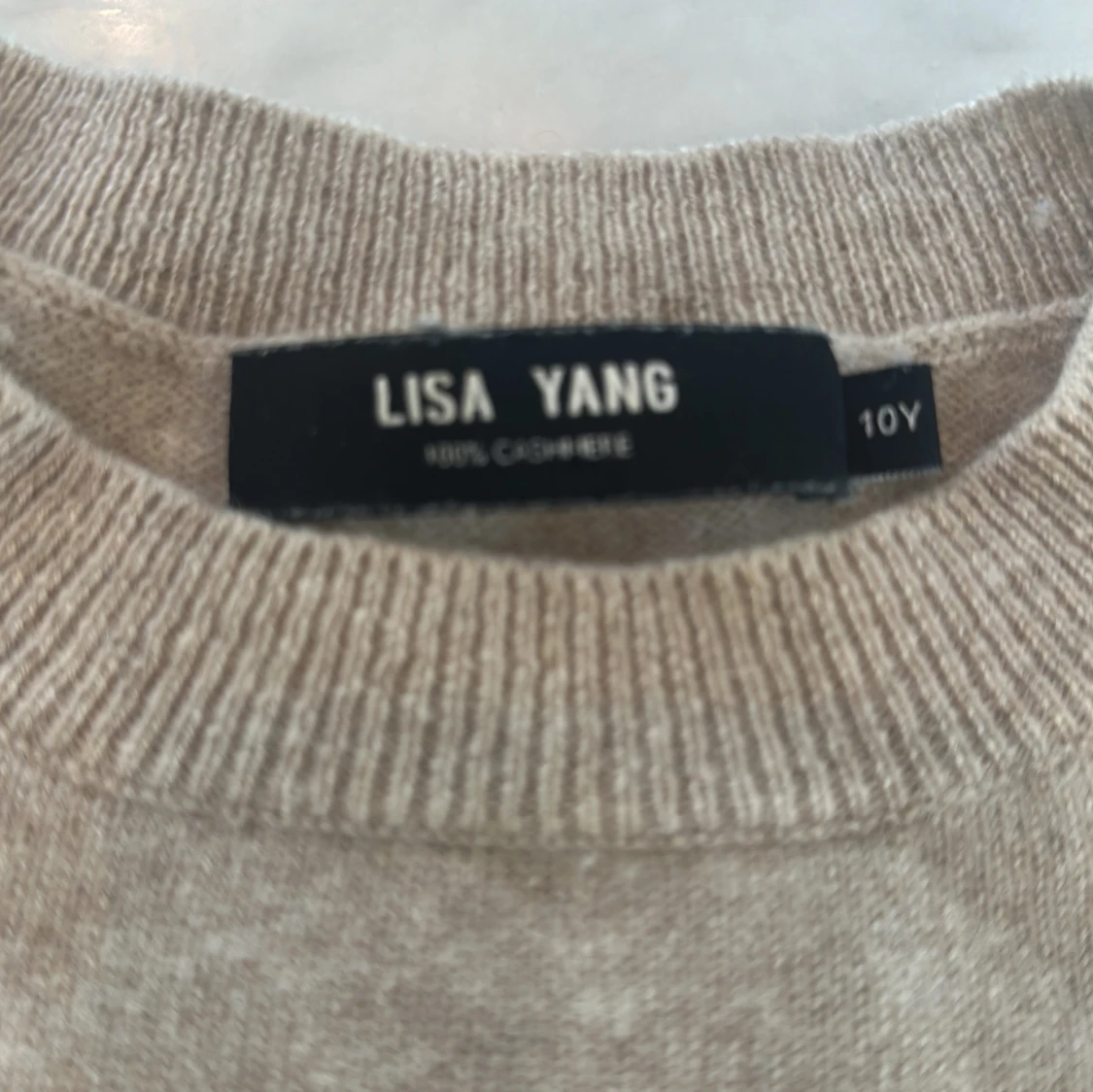 Cashmere tröja beige  - 90