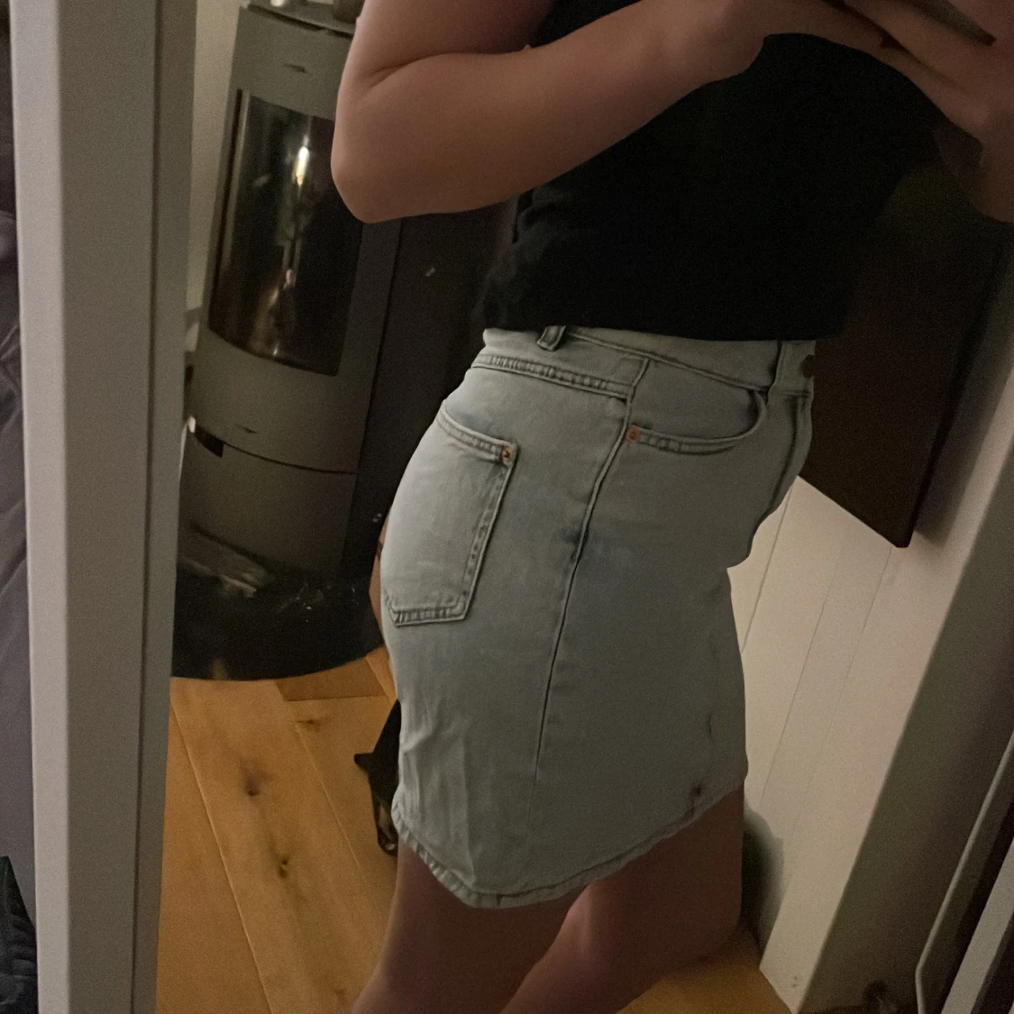 Ljusblå jeanskjol - 1