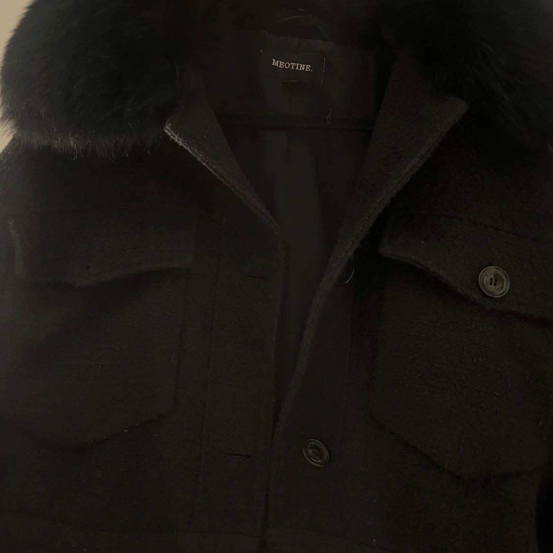 Svart pälsa jacka från Meotine - 2