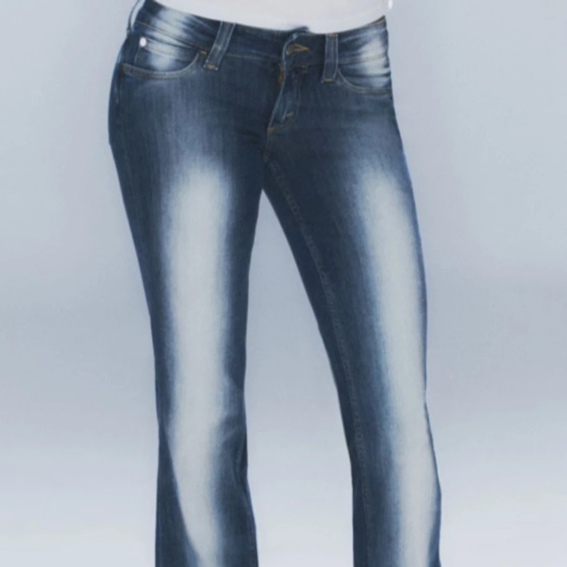 Blå bootcut jeans - 1