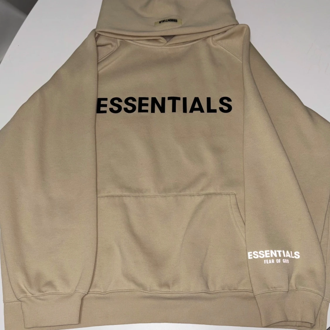 Beige hoodie Essentials Fear of God